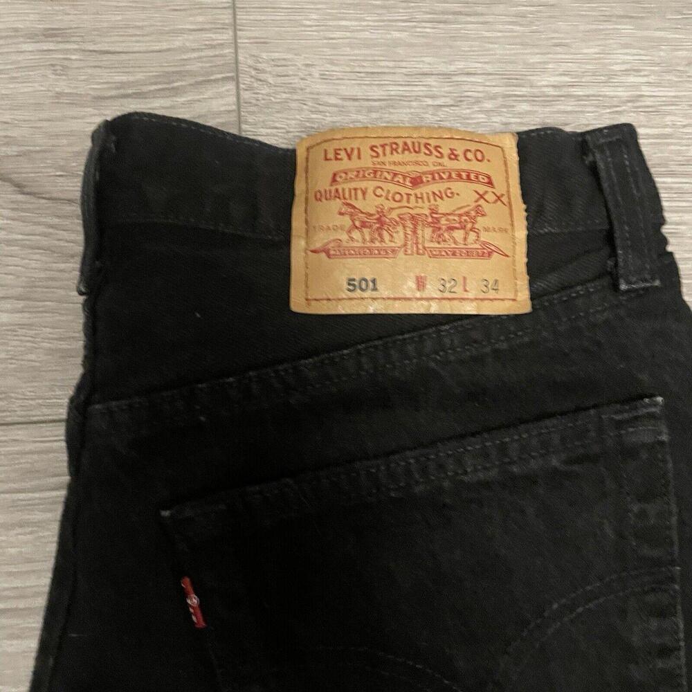 Levis 501 VTG 90s Black Jeans Mens 32 x 34 (31 x 32.5 Actual) - Picture 2 of 9